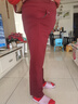 啄木鳥(niǎo)秋冬媽媽褲子加絨加厚外穿高腰直筒褲中老年寬松保暖女褲春秋休閑 A春秋厚款【棗紅】 加厚 3XL建議120-140斤 曬單實(shí)拍圖