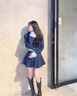 蝶嬌諾（DIEJIAONUO）連衣裙子春季女裝純欲風(fēng)穿搭女套裝美式學(xué)院風(fēng)小香風(fēng)jk制服甜辣妹 上衣+裙子 S 曬單實(shí)拍圖
