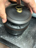 UHFV建水紫陶紫陶茶葉罐密封罐陶瓷紫砂大中小號(hào)醒茶罐普洱儲(chǔ)存罐防潮 紫陶-扁罐（禮盒裝） 曬單實(shí)拍圖