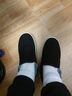 老北京布鞋男加絨加厚冬季棉鞋男防滑一腳蹬工作鞋黑色高幫棉布鞋 高幫加厚絨 （仿兔絨加厚底） 41 曬單實(shí)拍圖