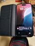 花虎（HANATORA）iPhone16/15Promax手機殼真皮翻蓋蘋果14/13/Plus手機套輕奢皮套高端商務男款女生高級感全包防摔 黑色丨頭層牛皮 iPhone15ProMax 曬單實拍圖