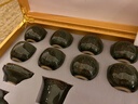 茗石齋景德鎮功夫茶具套裝家用輕奢高檔陶瓷辦公室用泡茶壺茶杯整套禮盒 龍泉窯12頭刻畫(huà)款【恰意逍遙】 曬單實(shí)拍圖