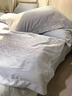 水星系列A類(lèi)180支全棉被套四件套純棉床單100長(cháng)絨棉被罩裸睡簡(jiǎn)約床上用品4 繁花逸-飄藍 1.5m床單款四件套被套200x230cm 曬單實(shí)拍圖