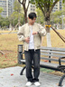 Calvin KleinJeans【防風防水】春秋男士ck戶外防曬棒球夾克外套J327097 PED-奶茶咖 S 曬單實拍圖