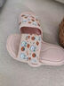 百慕傾臣一次性拖鞋女便攜式旅游酒店防滑防臭出差可洗澡旅行折疊涼拖鞋男 粉色 【花朵兔子】 36-37 適合35-36（內長(cháng)230MM) 曬單實(shí)拍圖