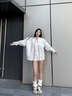 詩丹蕊美式復(fù)古拼接撞色棒球服外套女2025春季新款ins寬松休閑夾克上衣 杏色 均碼 可備注碼數(shù) 曬單實拍圖
