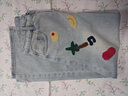 紅蜻蜓刺繡直筒闊腿牛仔褲女2025年春夏季新款女裝高腰休閑女士長褲子女 淺藍色長褲- 常規(guī) L 曬單實拍圖