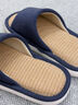 樸西透氣防臭亞麻拖鞋女士居家四季室內家用軟底防滑地板涼拖鞋女夏天 霧霾藍 40-41 曬單實(shí)拍圖