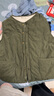 啄木鳥(niǎo)復古燈芯絨夾棉馬甲女冬季加絨加厚休閑百搭條絨坎肩媽媽背心外套 軍綠色 2XL【145-160斤】 曬單實(shí)拍圖
