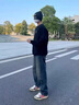 真維斯（JEANSWEST）牛仔褲男士春秋季2025新款寬松闊腿褲夏季潮牌顯高百搭直筒褲子男 復(fù)古藍(lán) 2XL 曬單實拍圖