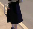 浪莎歐棉絨半身裙女秋冬高腰大擺傘裙顯瘦遮胯慵懶a字中長(cháng)裙子 曬單實(shí)拍圖
