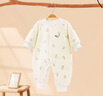 Aengbay昂貝 德絨寶寶棉服冬季新生兒衣服棉衣棉襖加厚保暖嬰兒連體衣 白色 80cm 曬單實拍圖