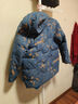 緹米媗媽媽冬裝羽絨服加肥加大碼中老年女冬裝奶奶裝加厚保暖白鴨絨棉衣 藍色（白鴨絨）羽絨服 2XL建議穿125-140斤 曬單實(shí)拍圖