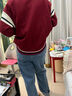 可可鴨（QQ DUCK）童裝兒童外套男童夾克女童棒球服上衣學生衣服棒球夾克酒紅；160 曬單實拍圖