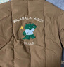 巴拉巴拉童裝兒童棉服男童女童外套冬裝棉衣繡花寶寶衣服 咖啡A51212 120 曬單實(shí)拍圖