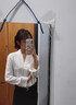 JIOESCv領(lǐng)白襯衫無(wú)領(lǐng)襯衣女職業(yè)裝女裝套裝高級(jí)感西裝內(nèi)搭白色工作服 白色長(zhǎng)袖 M 建議（96-110斤） 曬單實(shí)拍圖
