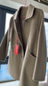 皮爾卡丹（pierre cardin）秋冬雙面羊絨大衣女中長(zhǎng)款娃娃領(lǐng)直筒小個(gè)子純羊毛呢外套 混咖色 M 曬單實(shí)拍圖