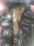 雪中飛【黑曜石鵝絨服】保暖男童中大童新年羽絨服外套女童兒童羽絨服 黑色 170 曬單實(shí)拍圖