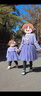 戴維貝拉（DAVE＆BELLA）女寶寶衣服國(guó)風(fēng)女童半裙套裝兒童長(zhǎng)袖網(wǎng)紗裙兩件套秋裝新年童裝 紫色【現(xiàn)貨】 130 cm（建議身高120-130cm） 曬單實(shí)拍圖