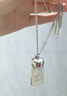 BJYL戀與深空夏以晝同款方牌項鏈男女Whencome蘋(píng)果鎖骨鏈潮流cos道具 戀與深空項鏈 曬單實(shí)拍圖