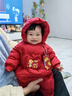 迷你巴拉羽絨服連體衣加厚外出嬰兒衣服紅色2025新【新秋季聯(lián)名款】 中國紅60611 80 cm 曬單實(shí)拍圖
