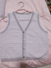 太平鳥(niǎo)亮絲小香風(fēng)肌理針織線(xiàn)開(kāi)衫女背心套裝2024秋裝氣質(zhì)外套 粉色背心 M 曬單實(shí)拍圖
