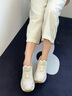 達(dá)芙妮厚底增高銀色老爹鞋女2025新款春秋季潮酷休閑女鞋軟底運動鞋子 灰色 單里 35 曬單實拍圖
