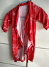 全棉時(shí)代寶寶過(guò)年拜年衣服秋冬裝嬰兒連體衣加厚棉服喜慶拜年服 亭臺畫(huà)卷紅底（系帶薄款） 73cm 曬單實(shí)拍圖
