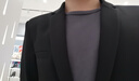 羅蒙（ROMON）西服男春秋季純色外套男士職業(yè)正裝修身西裝結婚禮服 黑色 XL 曬單實(shí)拍圖