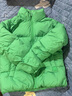 巴拉巴拉童裝兒童羽絨服女童男童面包服外套寶寶冬裝三防親子裝潮 黃綠41113-白鴨絨 100cm 曬單實(shí)拍圖