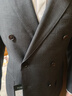 By Creations【雙排扣】純羊毛商務(wù)西服套裝男士職業(yè)通勤正裝新郎結(jié)婚禮服西裝 深灰色 48 曬單實拍圖