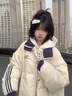 紫蒙羽絨棉服女短款2024新款學(xué)生小個(gè)子衣服棉衣外套冬季羽棉襖絨服女 韓版加厚米白色 均碼 (可備注碼數) 曬單實(shí)拍圖