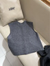 啄木鳥(niǎo)溫柔系氣質(zhì)百搭羊·毛針織馬甲背心女2024秋冬洋氣疊穿內搭坎肩上 灰色【商城】 2XL 建議130-150斤 曬單實(shí)拍圖