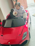 酷太陽瑪莎拉蒂授權雙座嬰兒童電動遙控玩具車四輪可坐大人小孩搖擺跑車 24V烤紅+輕音電機+軟輪皮座遙控 曬單實拍圖