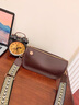 ROCKLAND美國Rockland真皮包包女斜挎小挎包2024新款單肩高級感時(shí)尚百搭 咖啡色 曬單實(shí)拍圖