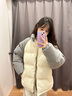 冬季保暖棉服美式休閑棉衣多巴胺面包服寬松百搭插肩袖加厚棉襖 淺灰拼奶白 88018 2XL (180-200斤） 曬單實(shí)拍圖