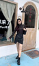 ZHR馬丁靴加絨保暖短筒靴子女復(fù)古英倫風(fēng)圓頭粗跟女靴 JF85A 黑色 37 曬單實拍圖