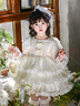 安妮優(yōu)兒（Anneyol）花童婚禮小女孩公主裙女童生日宴晚禮服白紗兒童高端主持人演出服 白色 150 曬單實(shí)拍圖