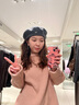 URBAN REVIVO2025春季新款女士簡(jiǎn)約針織貝雷帽UAYA50020 冷灰 均碼 曬單實(shí)拍圖