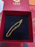 中國黃金（CHINA GOLD）K金水波鏈素鏈鎖骨鏈配鏈約1g生日七夕元旦情人節禮物 【黃色】水波鏈約1g 曬單實(shí)拍圖