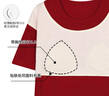 美即萊（MEIJILAI）帶胸墊睡衣女夏季純棉短袖七分褲薄款女士家居服新款全棉紅色套裝 23009B(帶胸墊) L( 身高160-165體重100-120) 曬單實(shí)拍圖