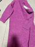 德瑪納松弛簡約針織裙冬款H版型玫紫色寬松顯瘦減齡連衣裙 玫紫色 S  曬單實拍圖