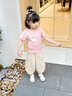幼歌（YOUGE）【BoBoTee】嬰幼兒花邊領(lǐng)舒適彈力BOBOT恤童趣短袖 粉色 90 cm 曬單實(shí)拍圖