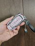 霞想紅旗HS5鑰匙套H5車(chē)HS3汽車(chē)H9殼H6專(zhuān)用2025款扣HS7女HQ9男PHEV適用 紅旗B款【冰粉紫】真皮繩+熊掌 曬單實(shí)拍圖
