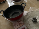 小幸福鑄鐵（KITCHEN LITTLE HAPPINESS KITCHEN）小幸?，m瑯鍋鑄鐵鍋家用燉鍋燉盅砂鍋湯鍋燜燒鍋不粘鍋電磁爐煮鍋 28cm-紫色【內(nèi)灰黑】 28cm 無規(guī)格 曬單實拍圖