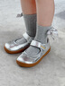 泰蘭尼斯meta女童皮鞋春季新款小女孩公主鞋學(xué)生演出時(shí)尚單鞋軟底鞋 銀色 28 內長(cháng)18cm 適合腳長(cháng)17.0cm 曬單實(shí)拍圖