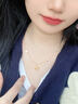 紀梵哲輕奢四葉草999足金黃金手鏈女生珠寶首飾生日禮物送女友老婆 999足金四葉草項鏈 曬單實拍圖
