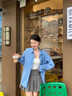蜜樂奇早春藍(lán)色條紋襯衫女士上衣2025新款修身顯瘦基礎(chǔ)簡(jiǎn)約內(nèi)搭長(zhǎng)袖襯衣 藍(lán)色【襯衫外套/春秋季新款上衣 S 曬單實(shí)拍圖