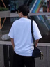 純白色500g重磅圓領(lǐng)涼感T恤純棉加厚情侶男女短袖大碼三本針半袖 白色-500g重磅 XL 建議150-170斤 曬單實拍圖
