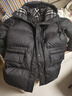 博柏利（BURBERRY）男款連帽羽絨服絎縫翻蓋貼袋休閑時(shí)尚保暖上衣長(zhǎng)袖外套送禮 黑色 L 曬單實(shí)拍圖